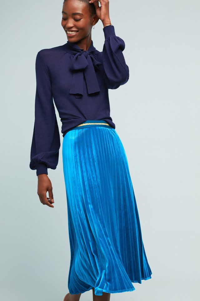 Pleated Velvet Skirt | Anthropologie UK