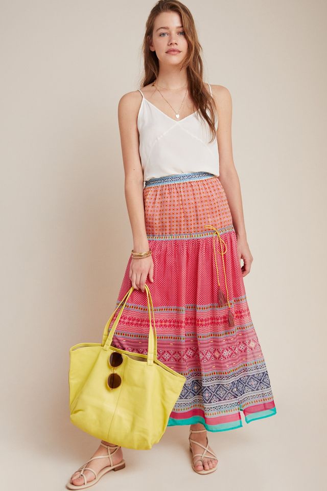 Tiered maxi hotsell skirt anthropologie