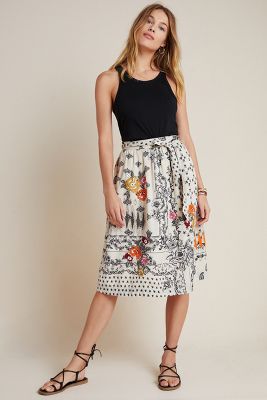 midi embroidered skirt