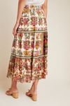 Wildflower Tiered Midi Skirt | Anthropologie