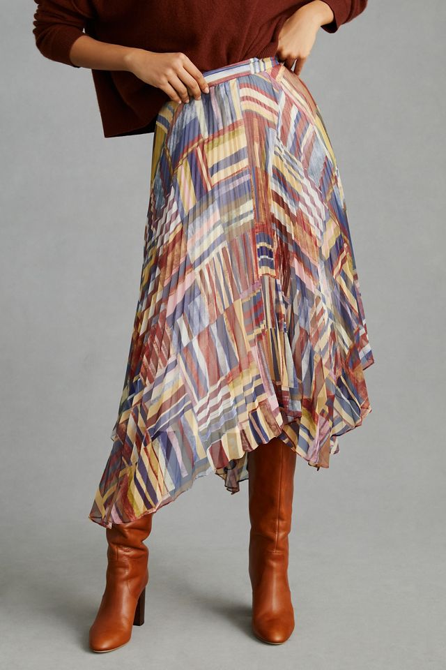 Ranna Gill Pleated Printed Midi Skirt #1
