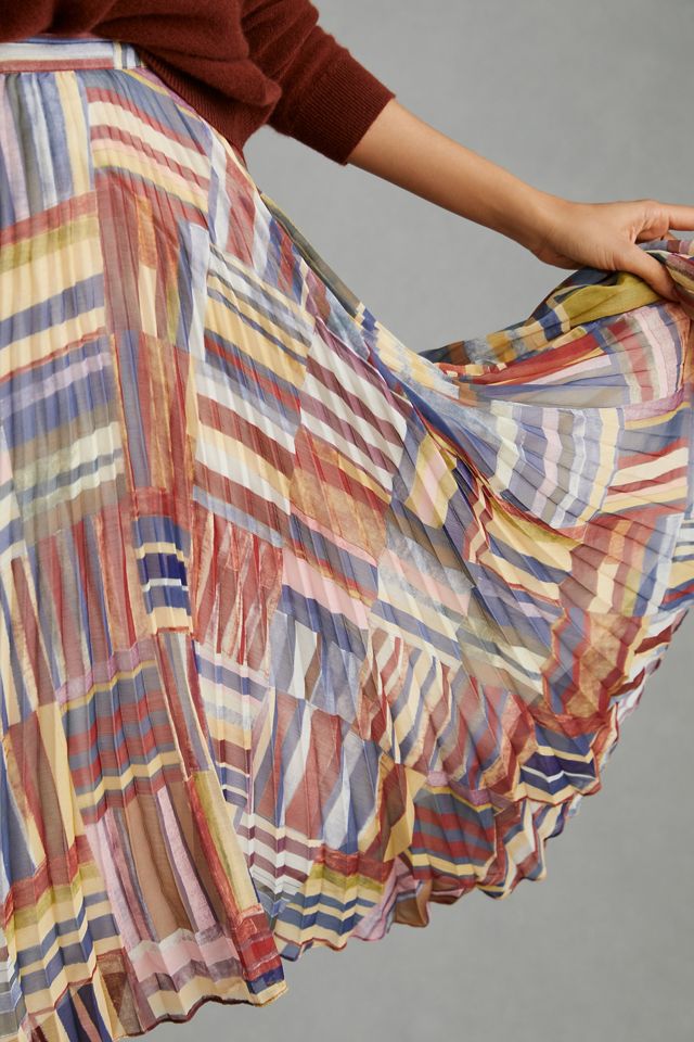Ranna Gill Pleated Printed Midi Skirt #3