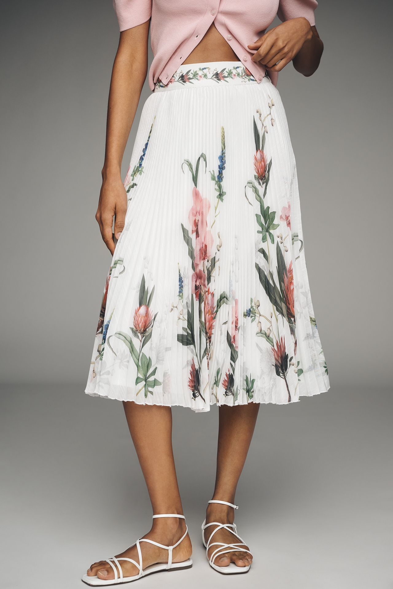 Ranna Gill Pleated Midi Skirt