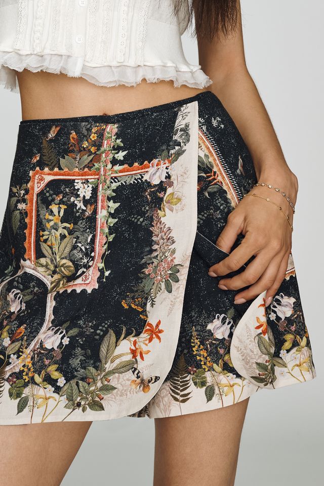 Ranna Gill Floral Wrap Skort  #1