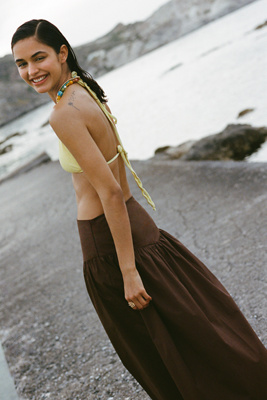Glamorous Drop-waist Maxi Skirt