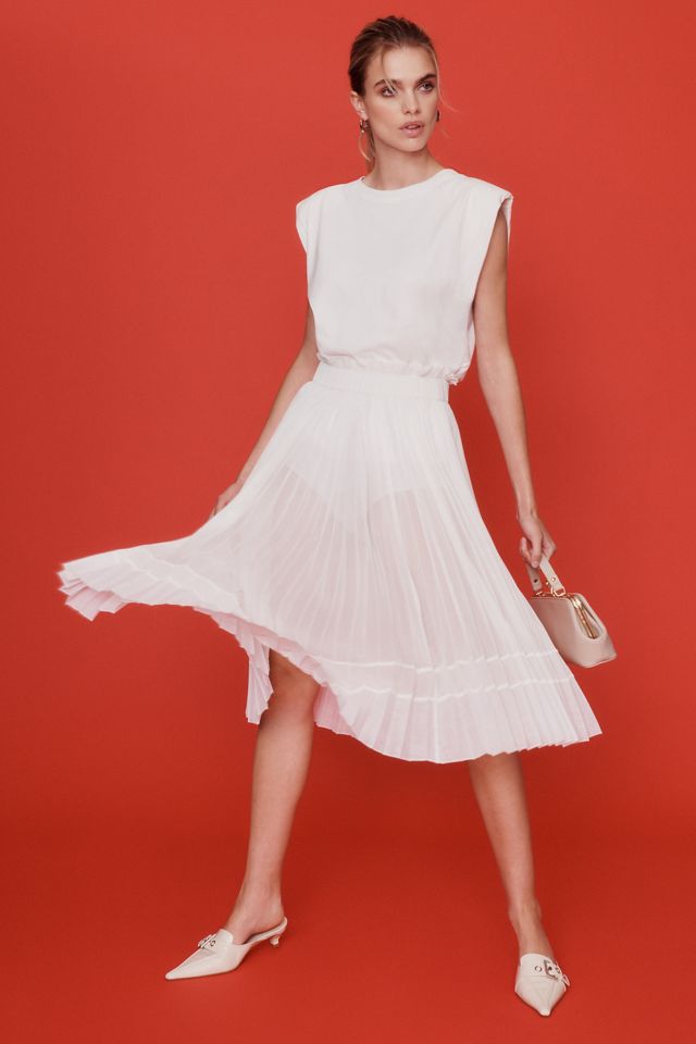 knee length dresses for ladies Pleated Contour Dress – Elie Tahari main image 0