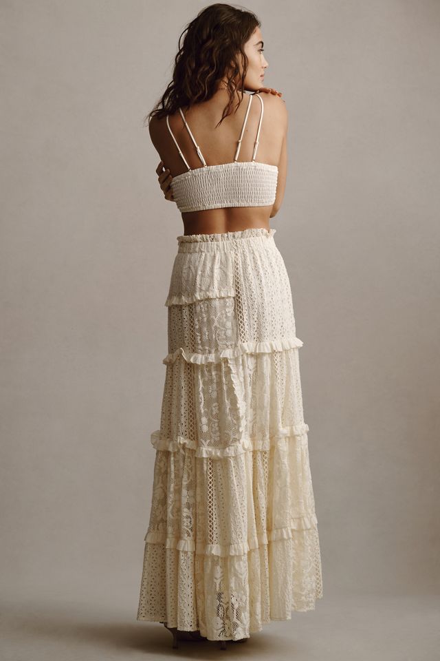 Emberstone Tiered Lace Maxi Skirt main image 0