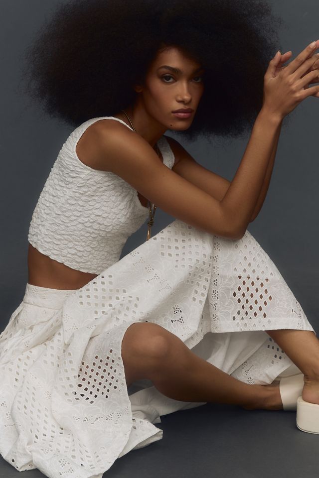 Forever That Girl Eyelet Maxi Skirt #3