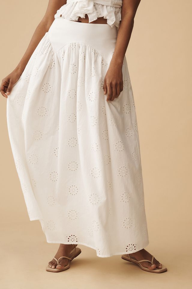 Forever That Girl Eyelet Midi Skirt #1