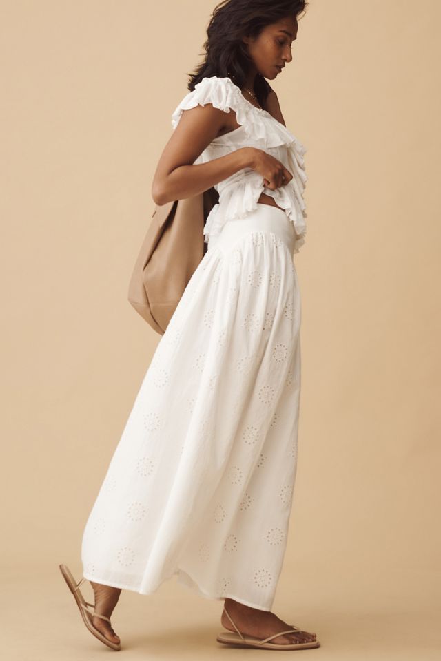 Forever That Girl Eyelet Midi Skirt #3