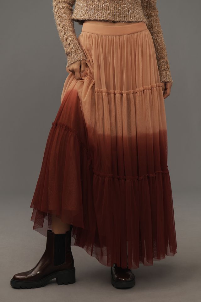 Let Me Be Ombre Tulle Maxi Skirt #1
