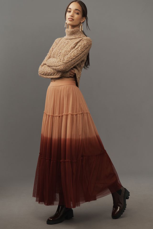 Let Me Be Ombre Tulle Maxi Skirt #2