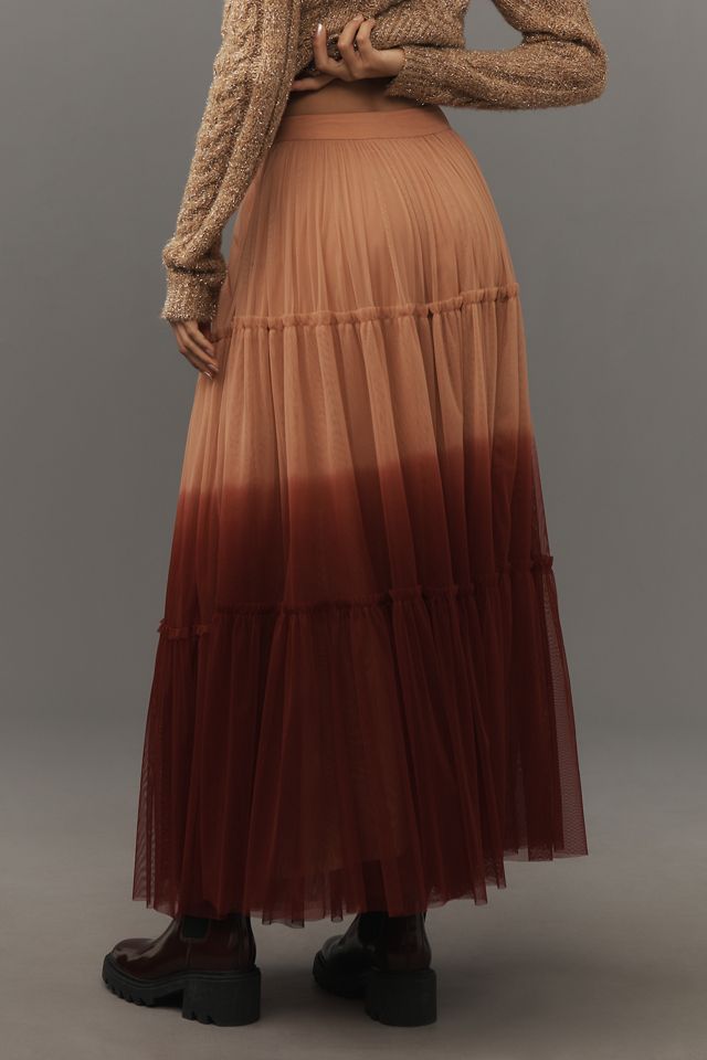 Let Me Be Ombre Tulle Maxi Skirt #4
