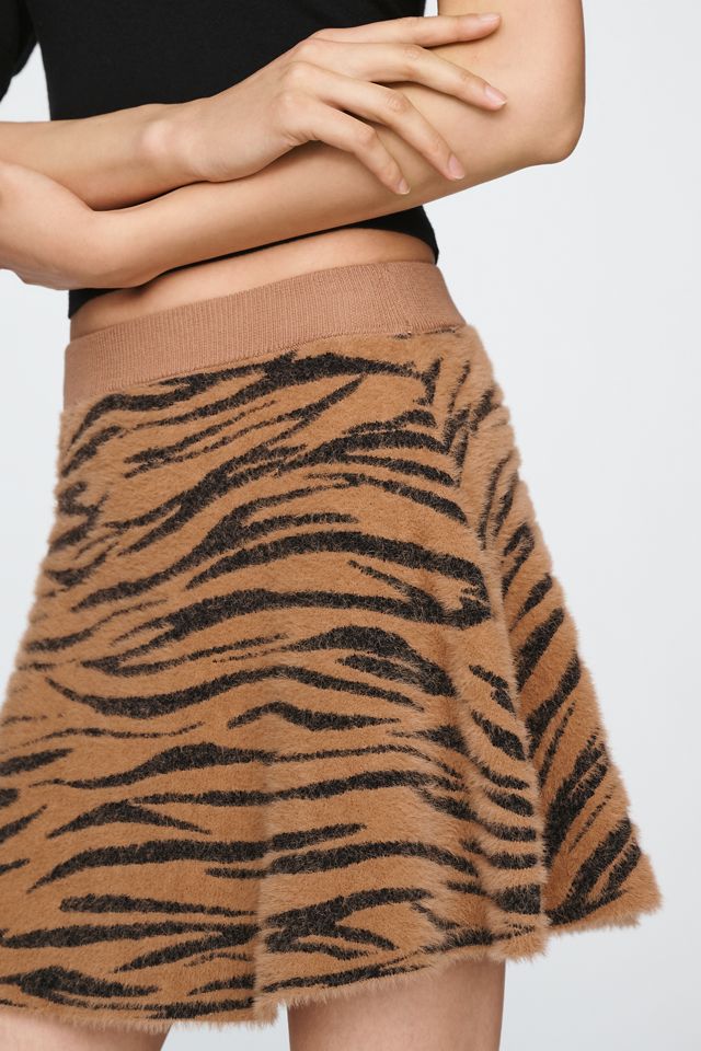 By Anthropologie Animal Print Sweater Skirt #1