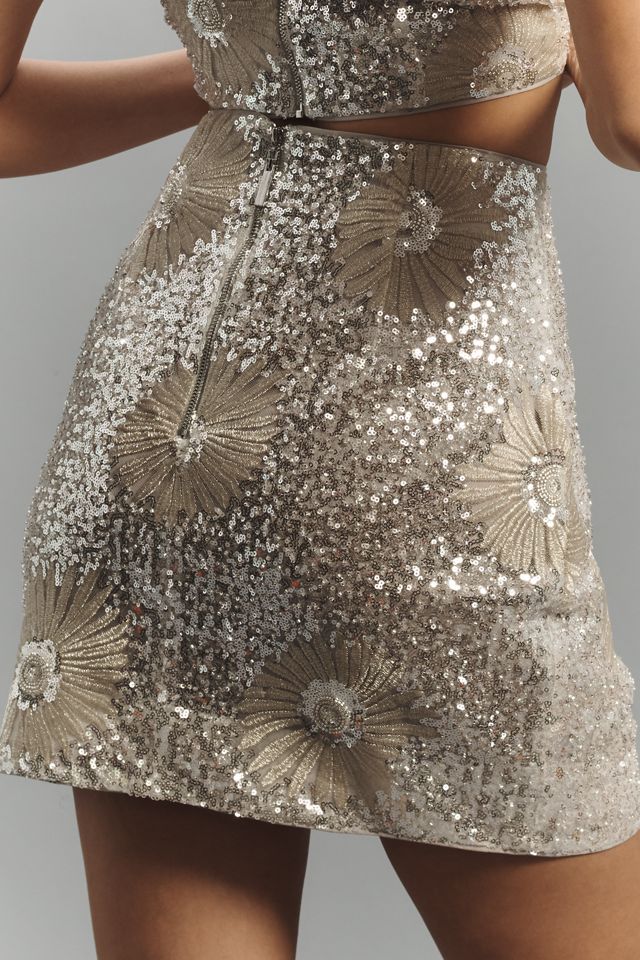 Elliatt Caledonia Sequin Mini Skirt #3