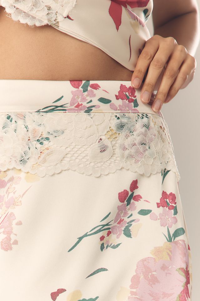 Elliatt Rosalina Asymmetric Satin Midi Skirt #3