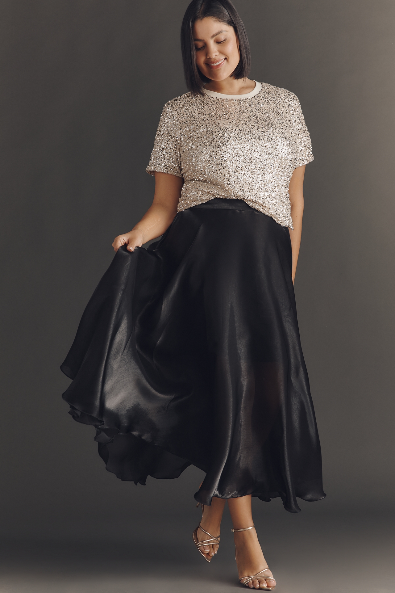 Bl-nk Marea Shine Midi Skirt