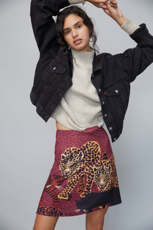 Leopard Knit Mini Skirt | Anthropologie