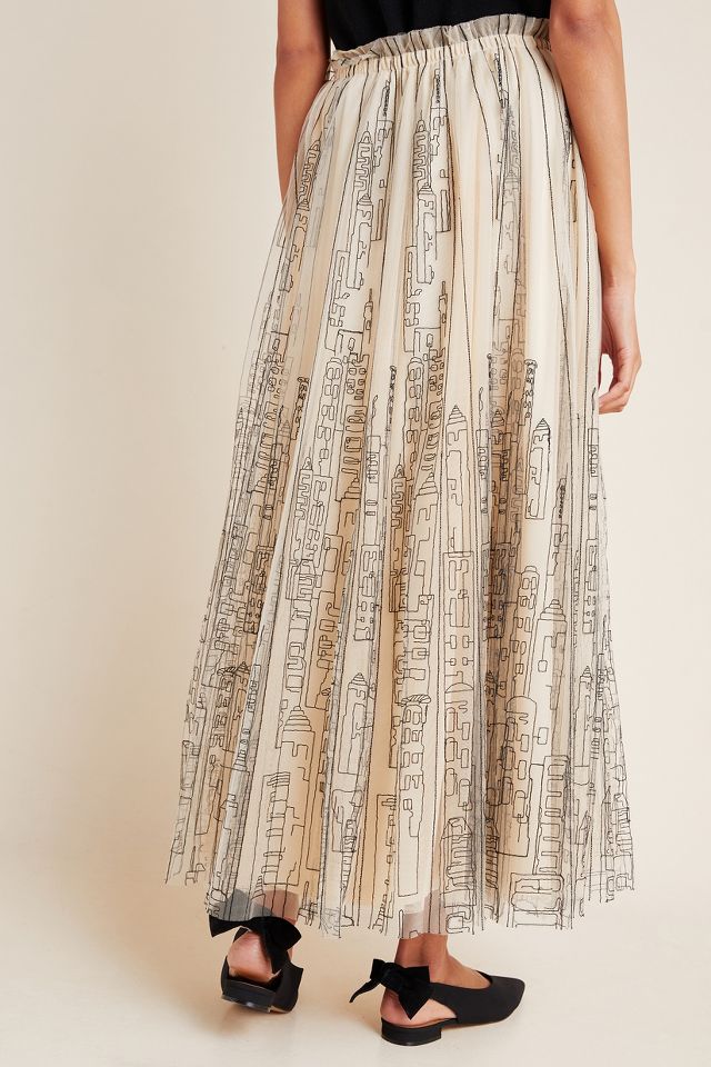 Cityscape tulle 2025 maxi skirt