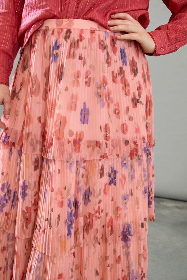 Tomasa Pleated Tulle Midi Skirt #5