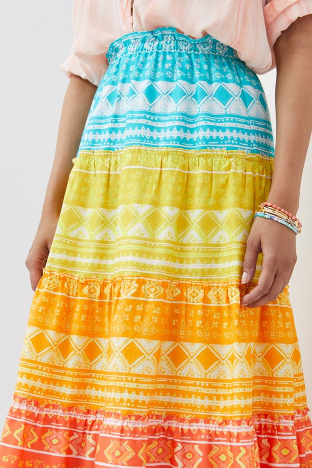 Rainbow Tiered Maxi Skirt #1