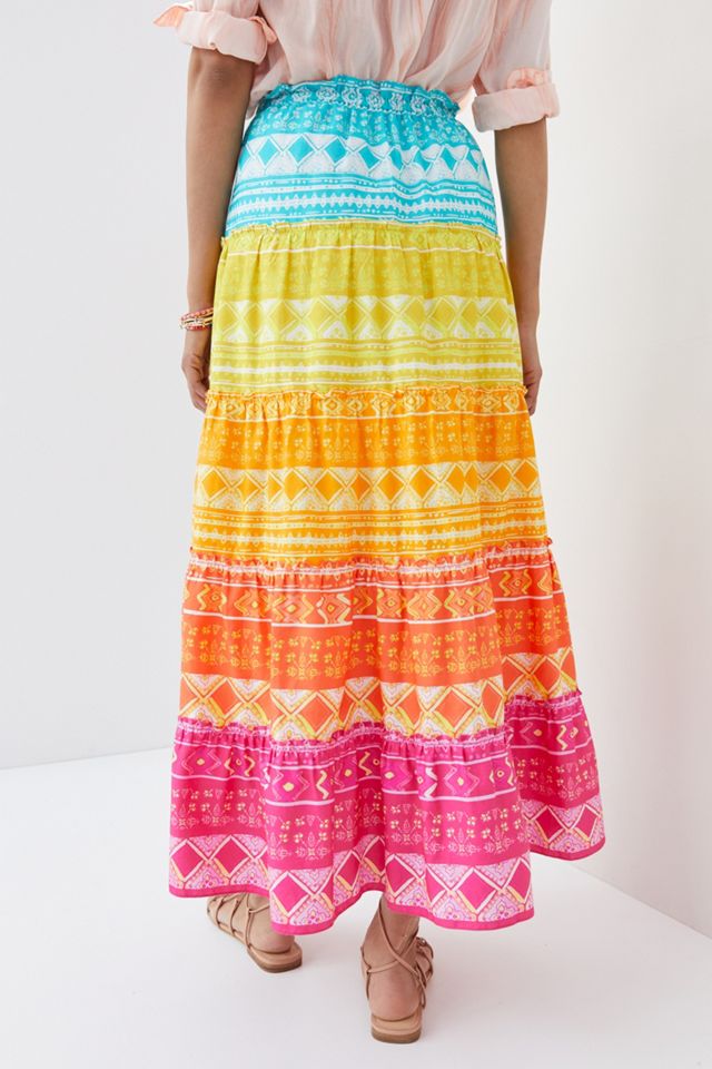 Rainbow Tiered Maxi Skirt #2