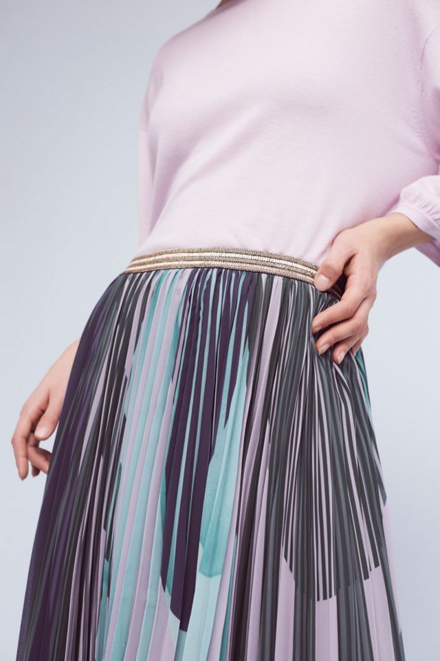Pleated & Printed Maxi Skirt #2