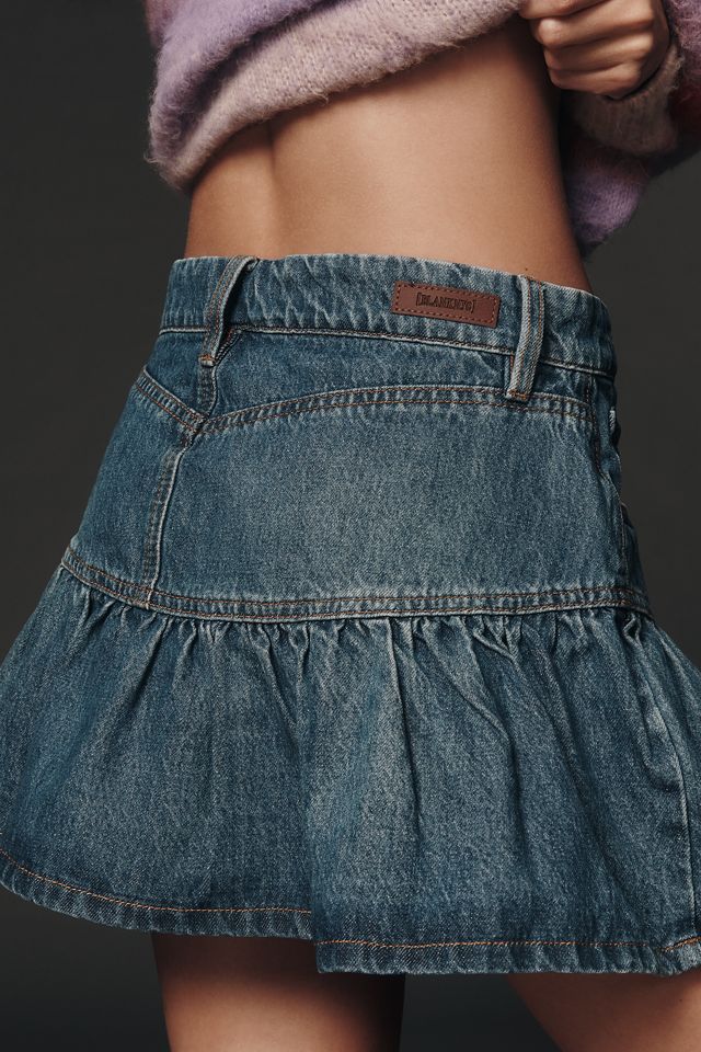 Bl-nk Rain or Shine Ruffled Denim Mini Skirt #1