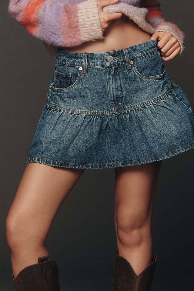 Bl-nk Rain or Shine Ruffled Denim Mini Skirt #2
