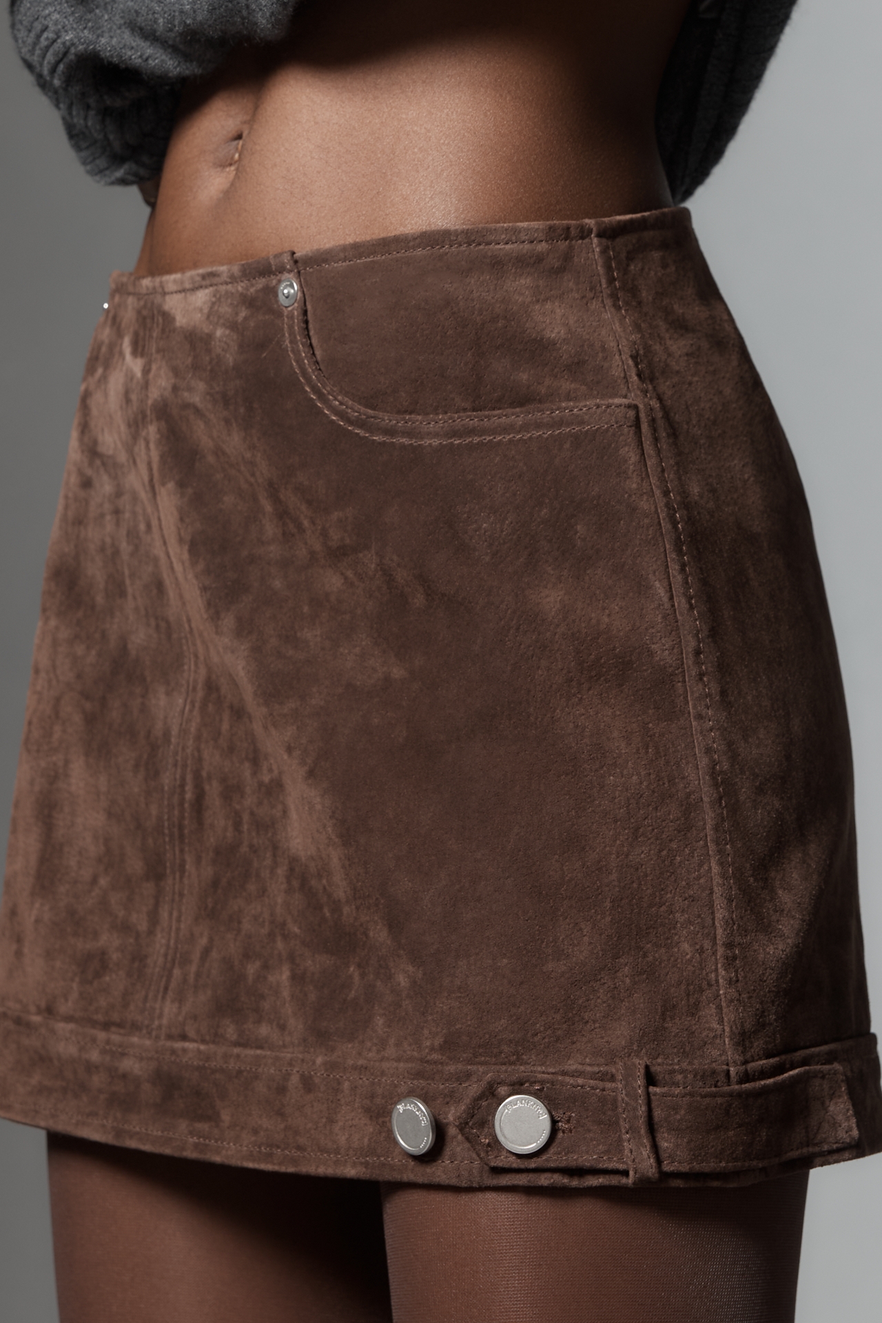 Bl-nk Down to Earth Leather Mini Skirt