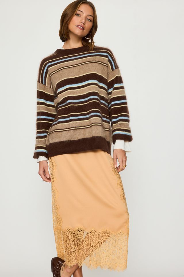 Gonna Midi Millie con Bordo in Pizzo Bl-nk #2