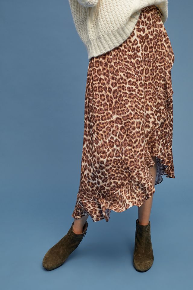 Leopard print hotsell skirt anthropologie