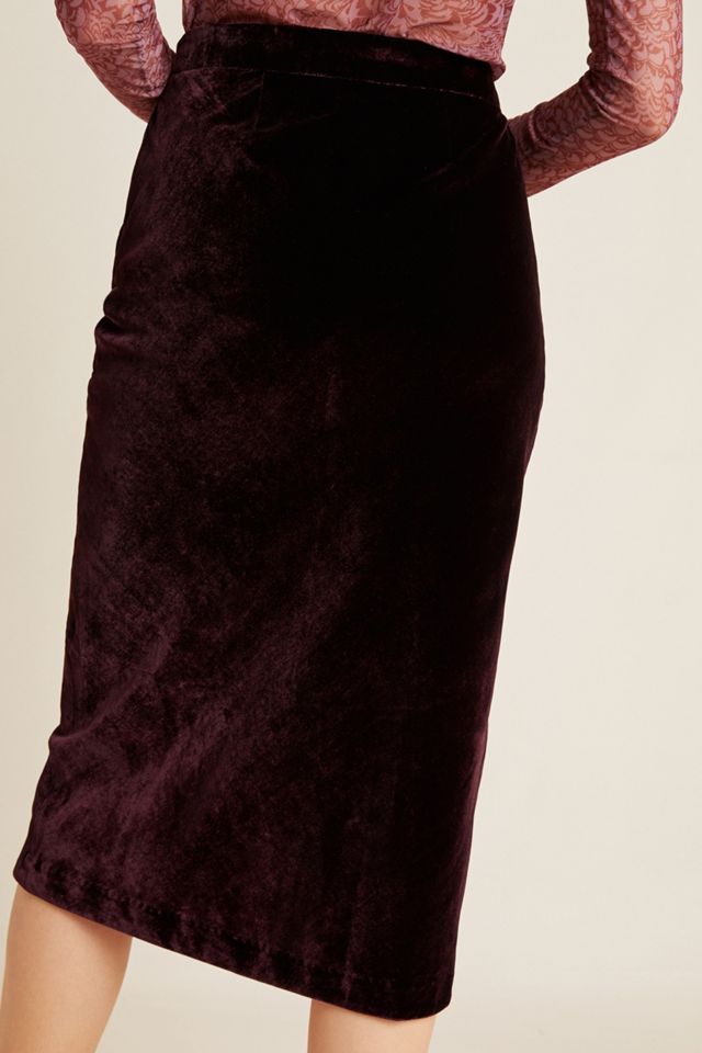 Maeve Velvet Midi Skirt #1