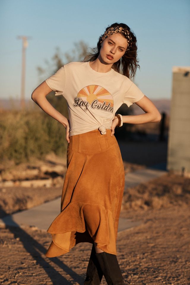 Maeve Cosima Flounced Midi Skirt #1