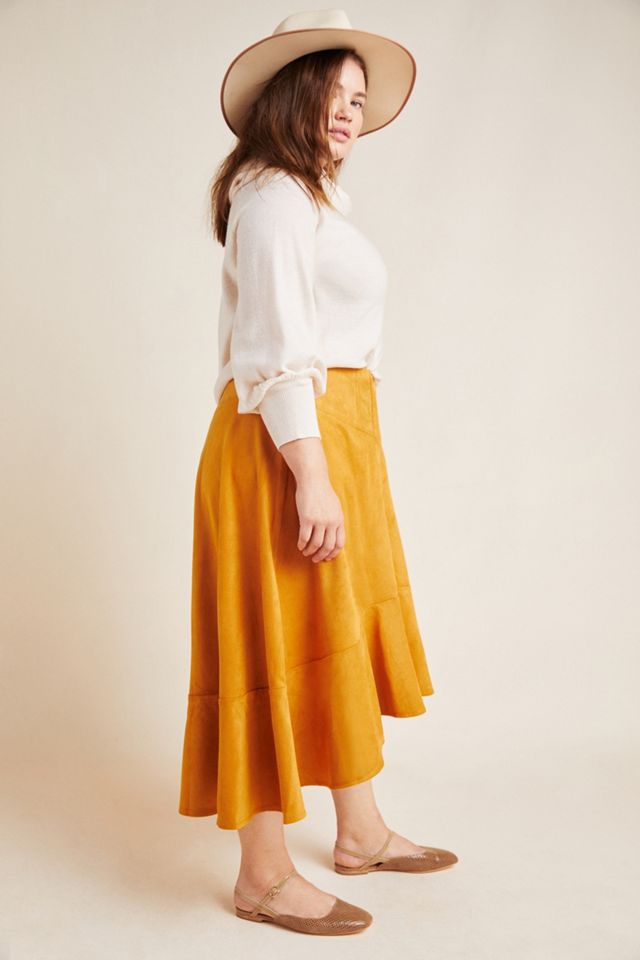 Maeve Cosima Flounced Midi Skirt #7