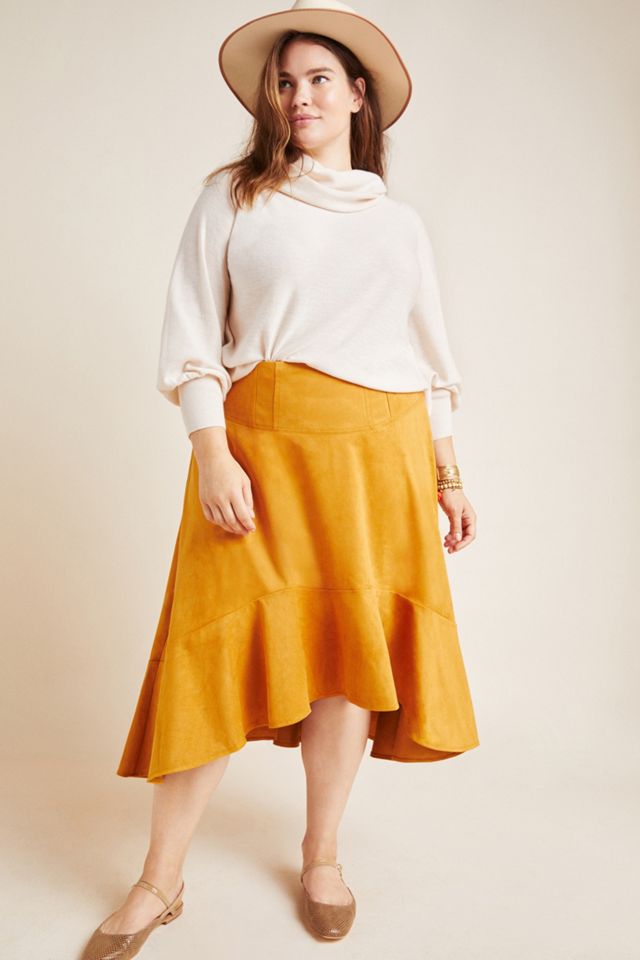 Maeve Cosima Flounced Midi Skirt #5