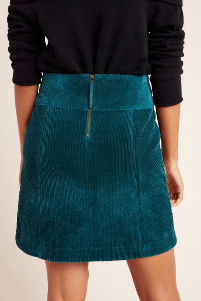 Maeve Slim Corduroy Velvet Mini Skirt #1