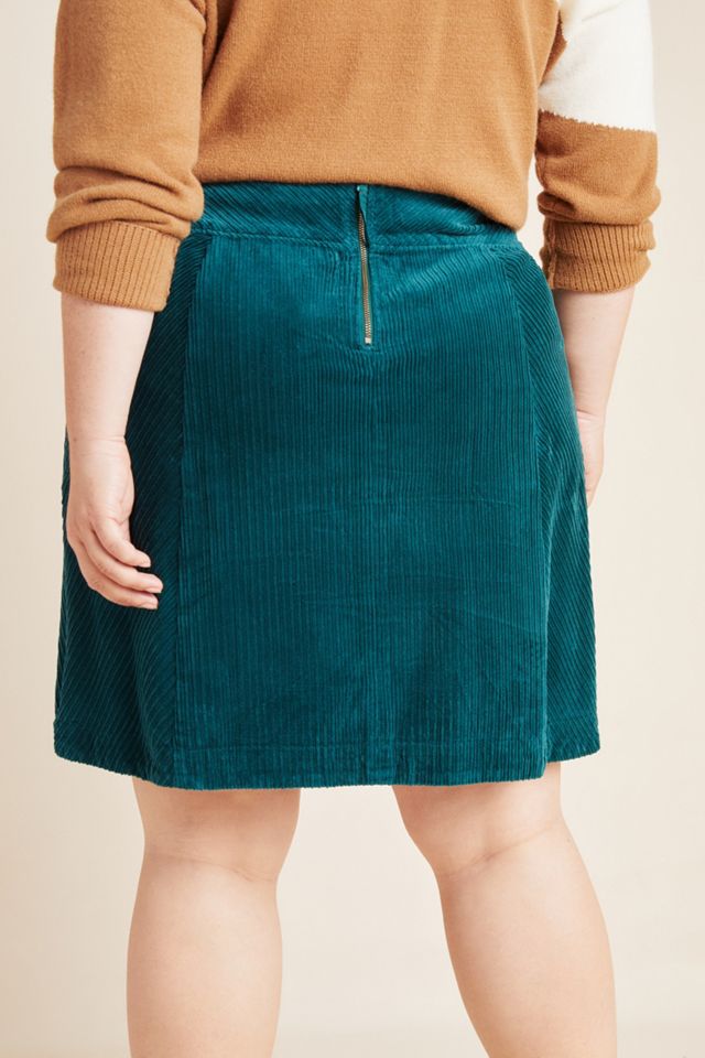 Maeve Slim Corduroy Velvet Mini Skirt #5