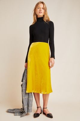 Clara velvet shop skirt spectra yellow