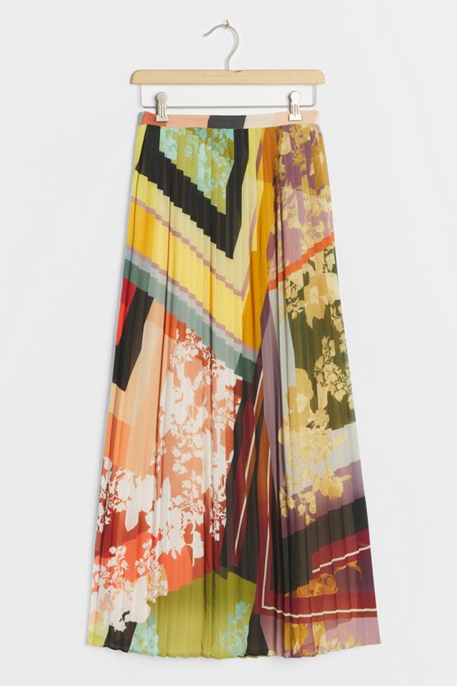 Maeve Consuela Pleated Maxi Skirt #2