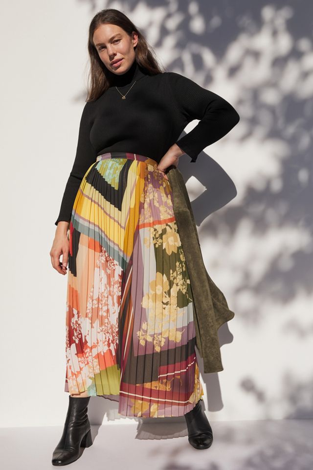 Maeve Consuela Pleated Maxi Skirt #3
