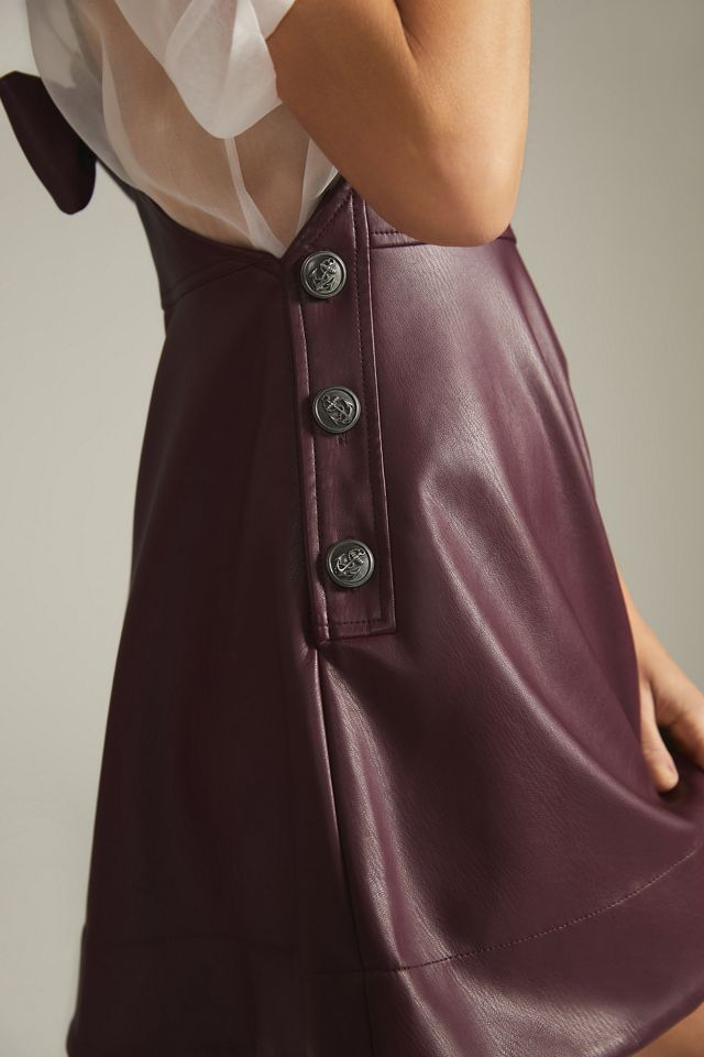 Maeve Faux Leather Pinafore #2