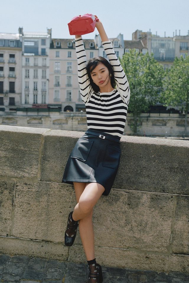 Twist Vegan Leather Skirt – Elie Tahari