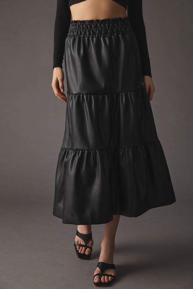 The Somerset Maxi Skirt: Faux Leather Edition | Anthropologie
