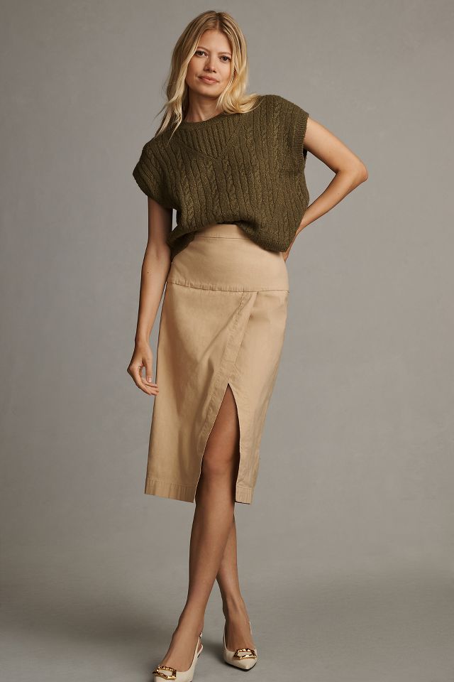 Knit Side-Slit Skirt  Anthropologie Korea - Women's Clothing, Accessories  & Home