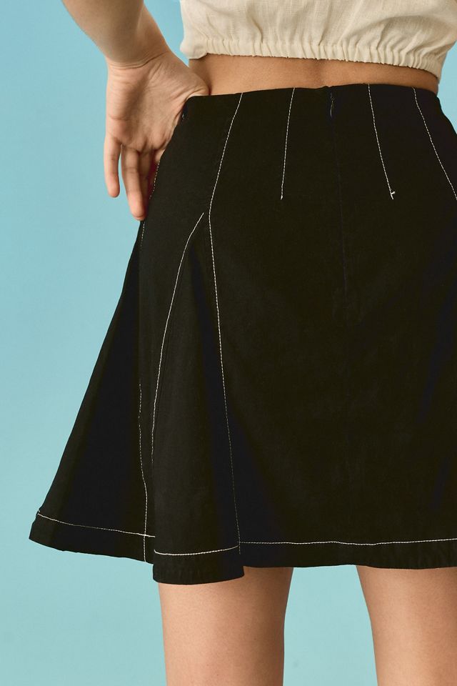Maeve Contrast Mini Skirt #4