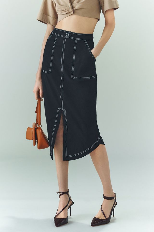 Maeve Front-Slit Utility Skirt #1