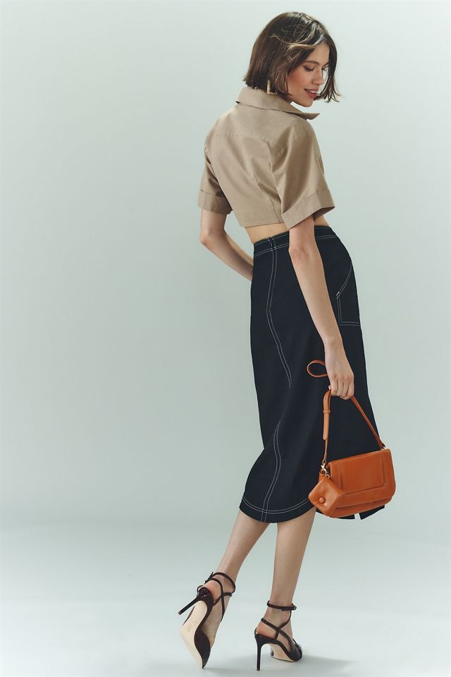 Maeve Front-Slit Utility Skirt #3