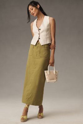 Shop Maeve,the Colette Collection By Maeve The Colette Maxi Skirt By Maeve In Green