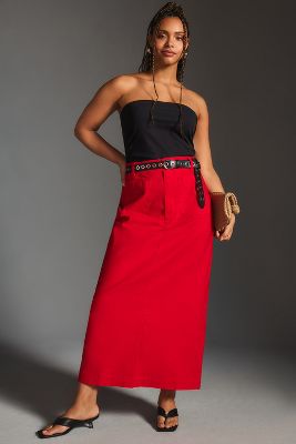 Maeve,the Colette Collection By Maeve The Colette Maxi Skirt By Maeve In Red